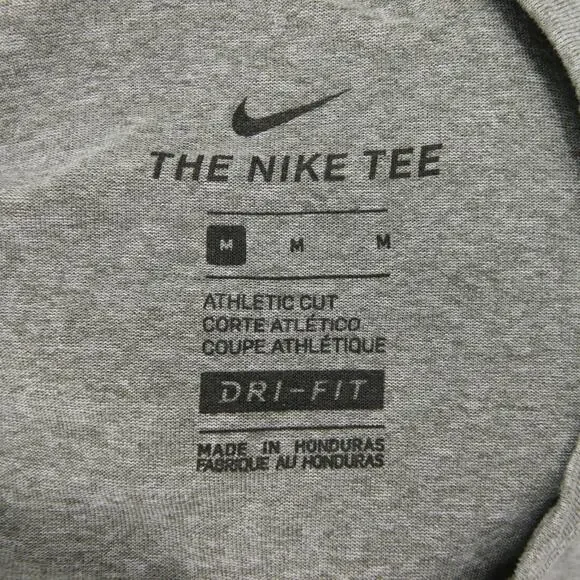 Nike TShirt Dark Grey Heather Polyester Dri Fit Athletic Workout Medium NWT - Picture 9 of 11